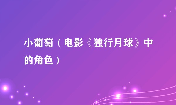 小葡萄（电影《独行月球》中的角色）