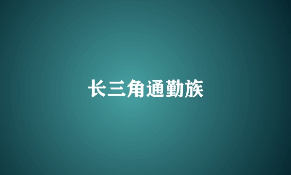 长三角通勤族