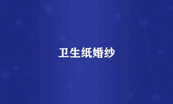 卫生纸婚纱