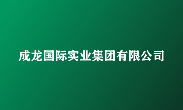 成龙国际实业集团有限公司