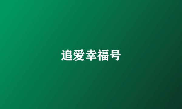 追爱幸福号