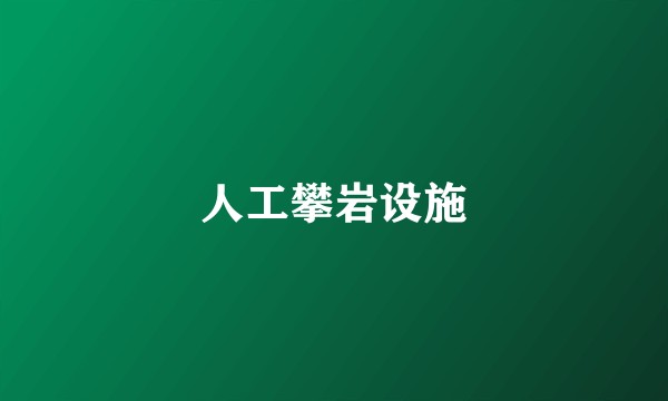 人工攀岩设施