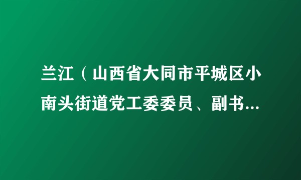 兰江（山西省大同市平城区小南头街道党工委委员、副书记、办事处主任）