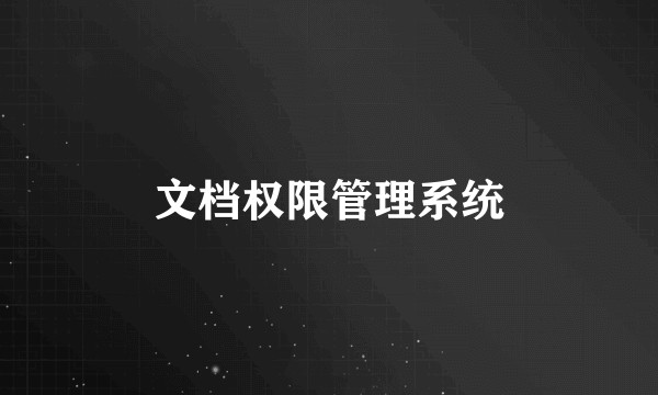 文档权限管理系统