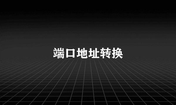 端口地址转换