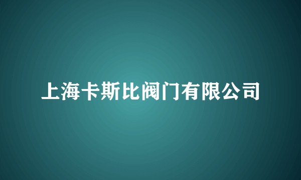 上海卡斯比阀门有限公司