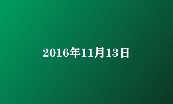 2016年11月13日