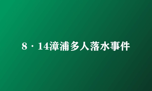 8·14漳浦多人落水事件