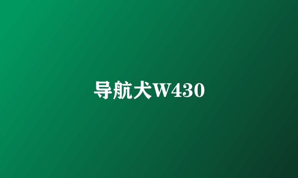 导航犬W430