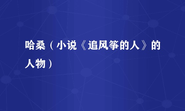 哈桑(小说《追风筝的人》的人物)