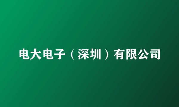 电大电子（深圳）有限公司