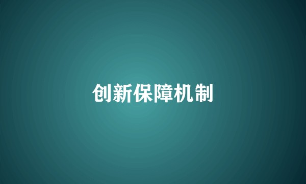 创新保障机制