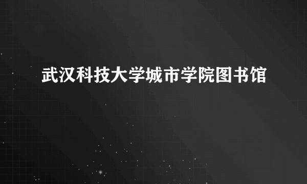 武汉科技大学城市学院图书馆