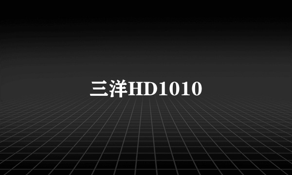 三洋HD1010