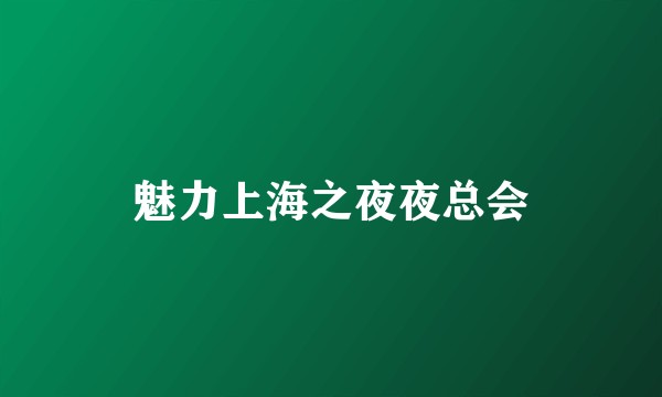 魅力上海之夜夜总会