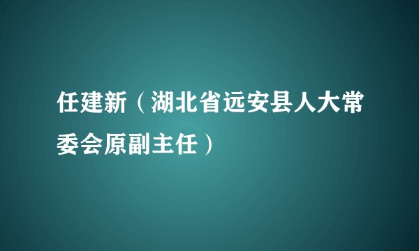任建新（湖北省远安县人大常委会原副主任）