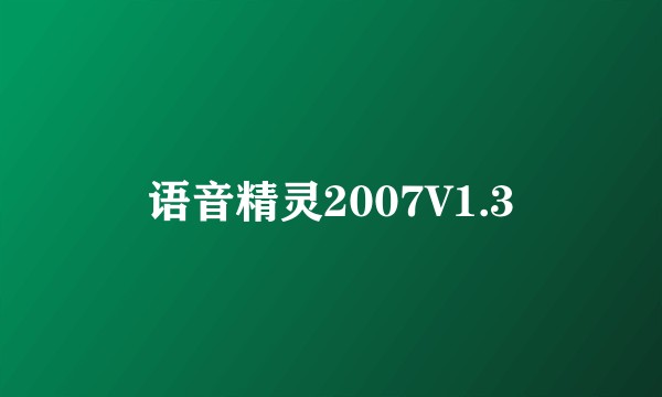 语音精灵2007V1.3
