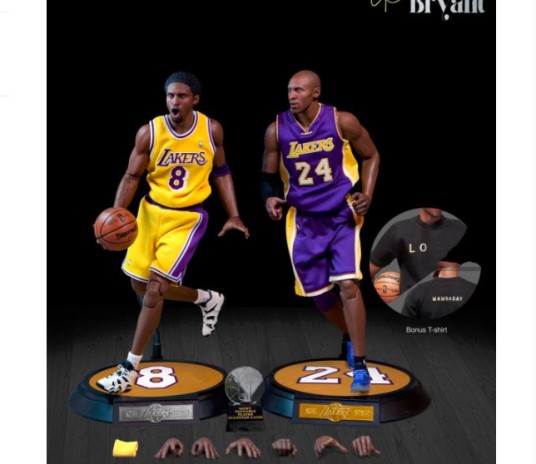 EnterBay NBA篮球巨星 KOBE BRYANT 蜡像级人偶小升级再版