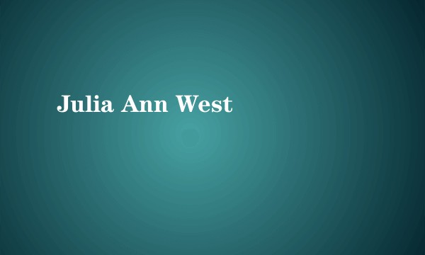 Julia Ann West