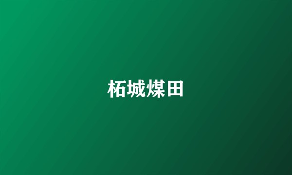 柘城煤田