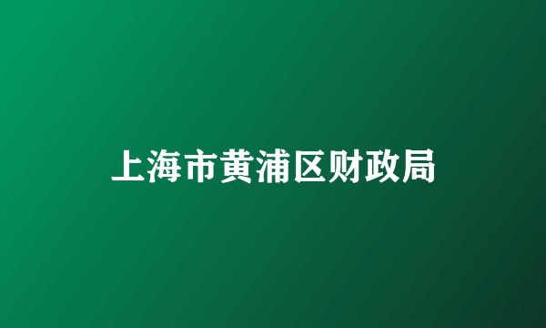 上海市黄浦区财政局