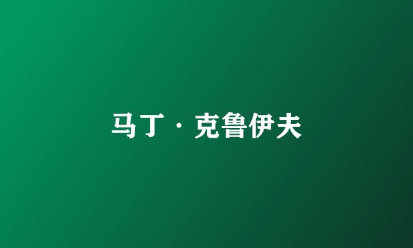 马丁·克鲁伊夫
