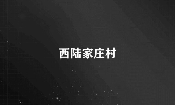 西陆家庄村
