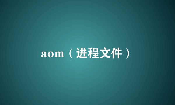 aom(进程文件)