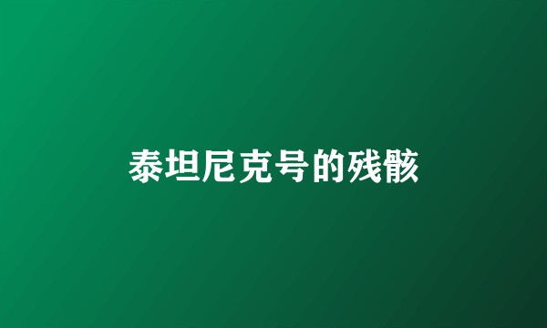 泰坦尼克号的残骸