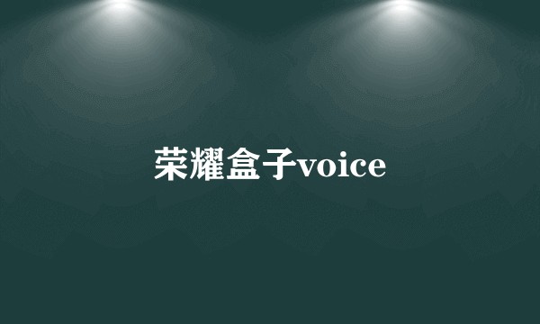 荣耀盒子voice
