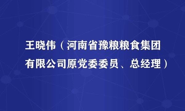 王晓伟（河南省豫粮粮食集团有限公司原党委委员、总经理）