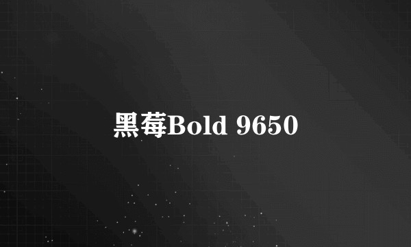 黑莓Bold 9650