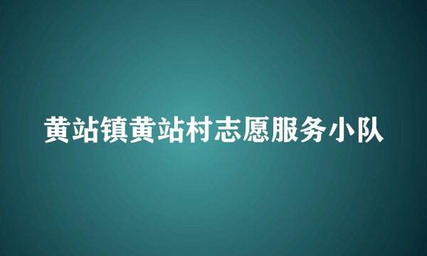 黄站镇黄站村志愿服务小队