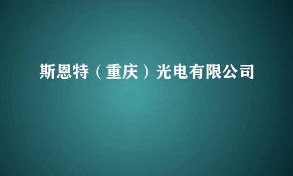 斯恩特（重庆）光电有限公司