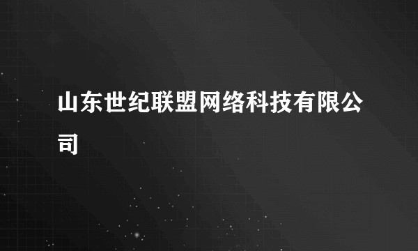 山东世纪联盟网络科技有限公司