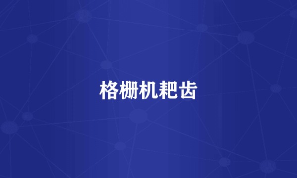 格栅机耙齿