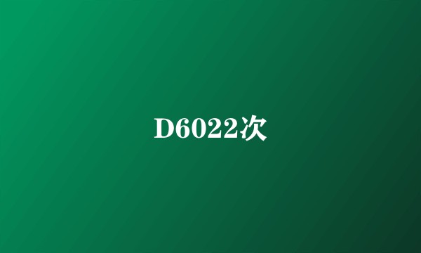 D6022次