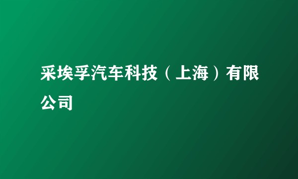 采埃孚汽车科技(上海)有限公司