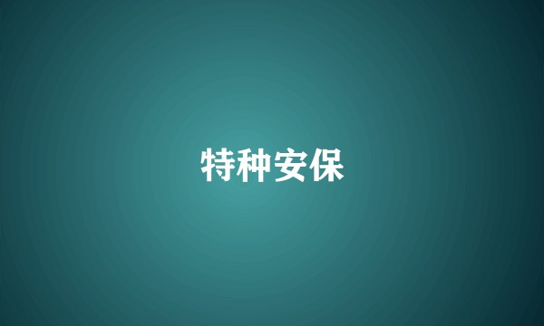 特种安保