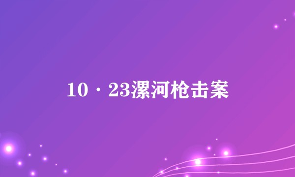 10·23漯河枪击案