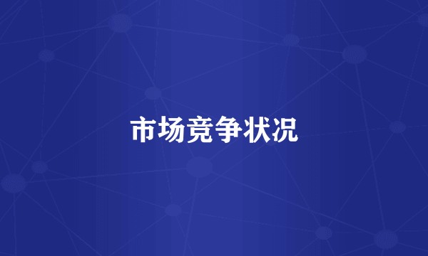 市场竞争状况