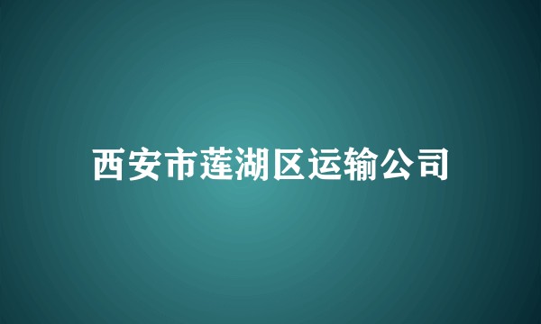 西安市莲湖区运输公司