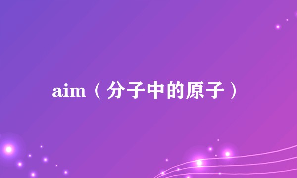 aim（分子中的原子）