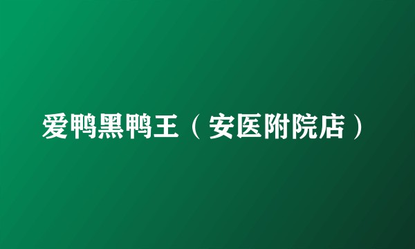 爱鸭黑鸭王（安医附院店）