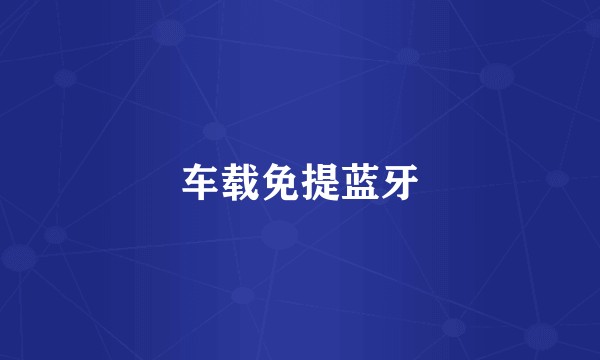 车载免提蓝牙