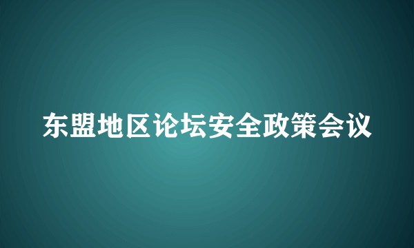 东盟地区论坛安全政策会议