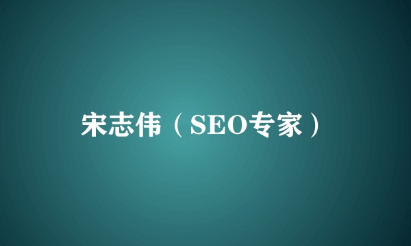 宋志伟（SEO专家）