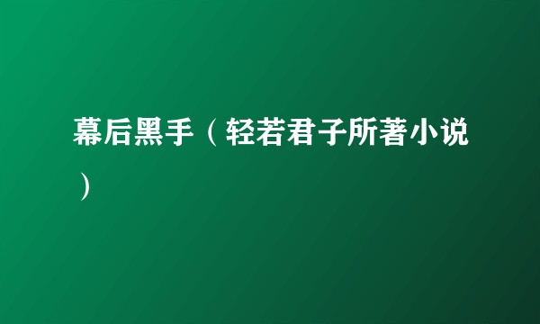 幕后黑手（轻若君子所著小说）