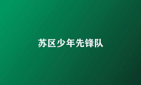 苏区少年先锋队