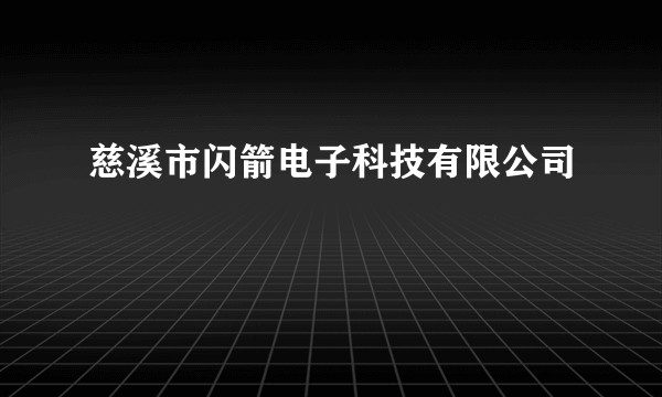 慈溪市闪箭电子科技有限公司
